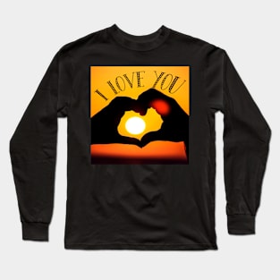 I love you - Sepia Long Sleeve T-Shirt